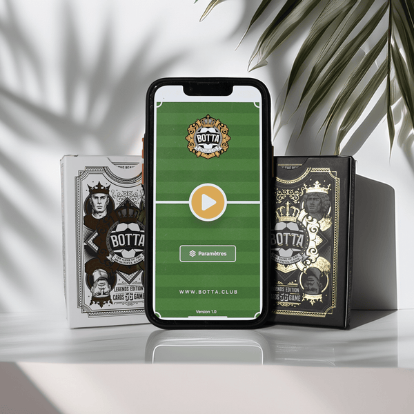 BOTTA – Jeu de cartes de football hybride ⚽ (Cartes + Application Mobile) | 2 - 4 Joueurs | Parties rapides et fun !