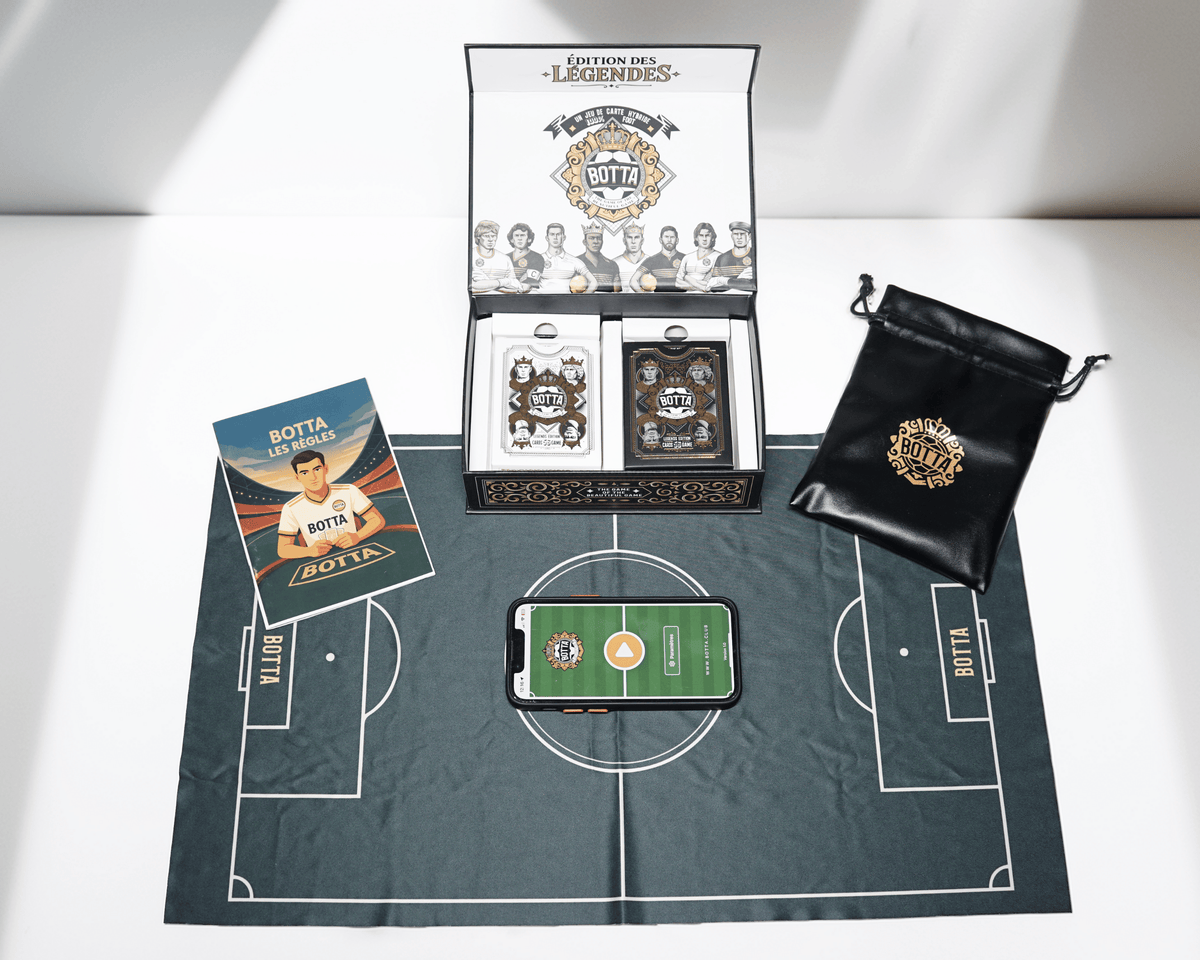 BOTTA – Jeu de cartes de football hybride ⚽ (Cartes + Application Mobile) | 2 - 4 Joueurs | Parties rapides et fun !