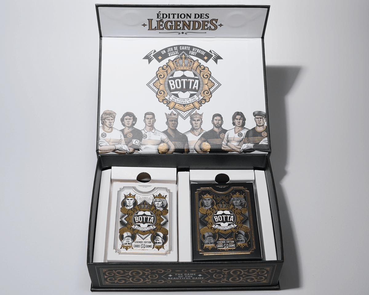 BOTTA – Jeu de cartes de football hybride ⚽ (Cartes + Application Mobile) | 2 - 4 Joueurs | Parties rapides et fun !